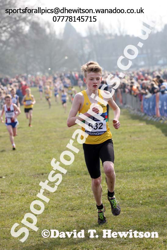 Boys under-13s 2016 Inter Counties Cross Country Champs. and Cross Challenge Final, Cofton Park, Birmingham. Photo: David T. Hewitson/Sports for All Pics
